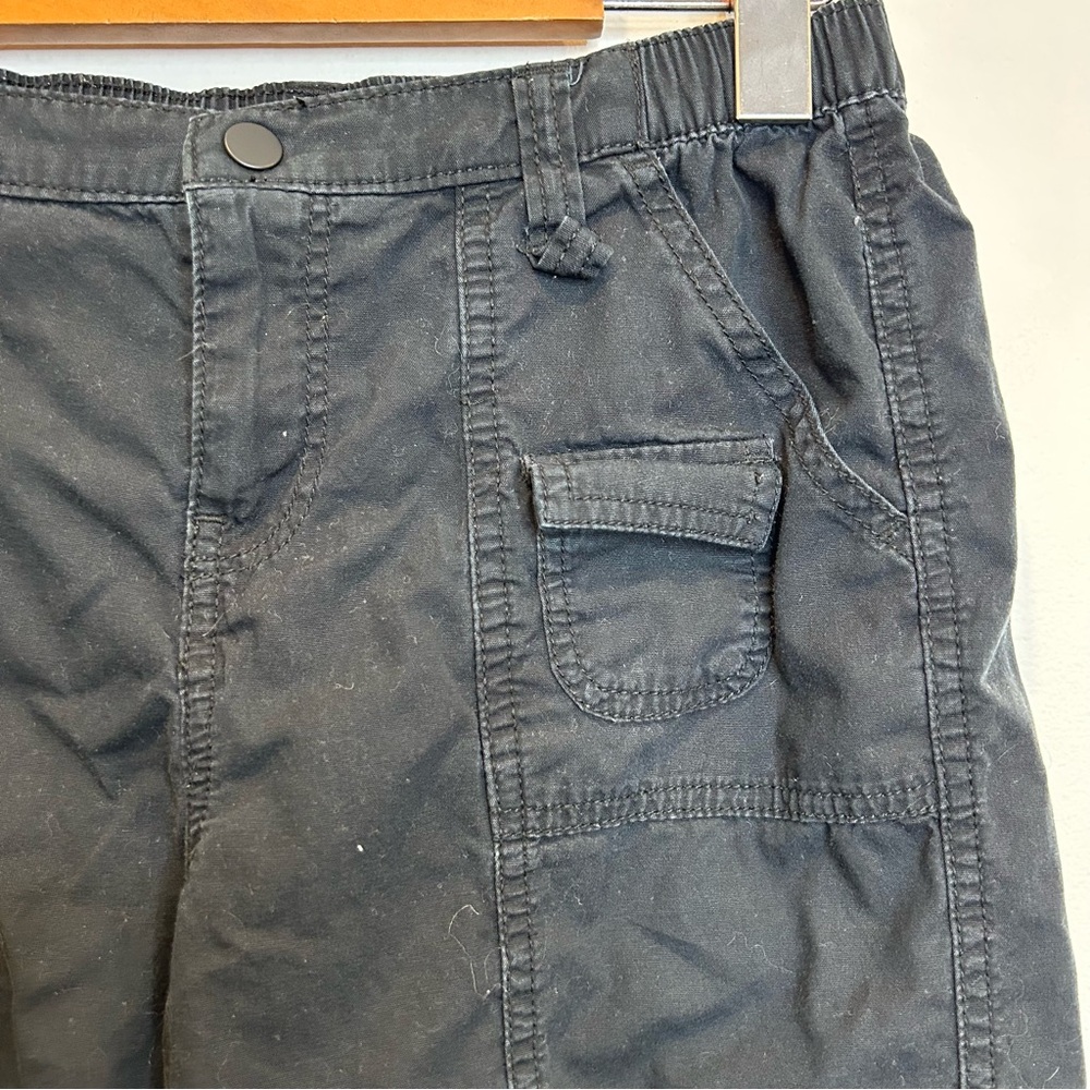H&M Canvas Cargo Trousers Pants Black - Picture 4 of 7